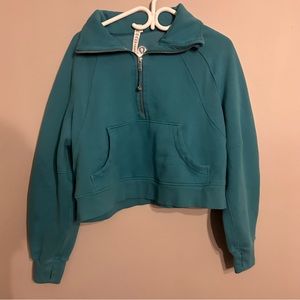 Lulu Scuba oversized funnel-neck half zip